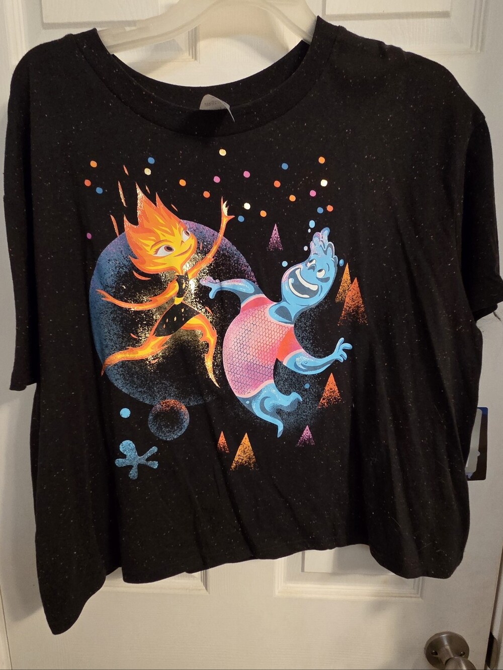 Pixar Elemental Ember & Wade Short-Sleeve Top, Womens 1X